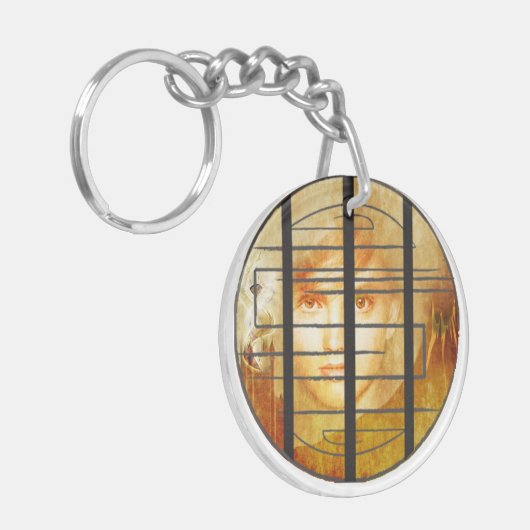 De muur van de Labyrinth Sleutelhanger (Voorkant Links)