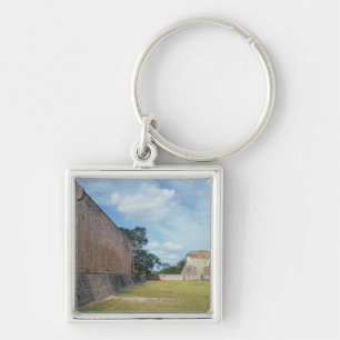 De muur van de rechtbank van Ball Sleutelhanger