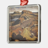 De muur van Hadrian en het Poster van de Schapentr Metalen Ornament (Links)