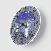 De muur van het Porthole-slot Ronde Klok (Hoek)