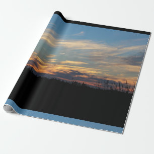 De Muur van het silhouet van Natuur Cadeaupapier