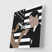 De muur van Obama Vierkante Klok (Hoek)