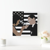 De muur van Obama Vierkante Klok (Huis)
