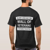 De muur van Veteranen wij staan samen de Aangepast T-shirt (Achterkant)