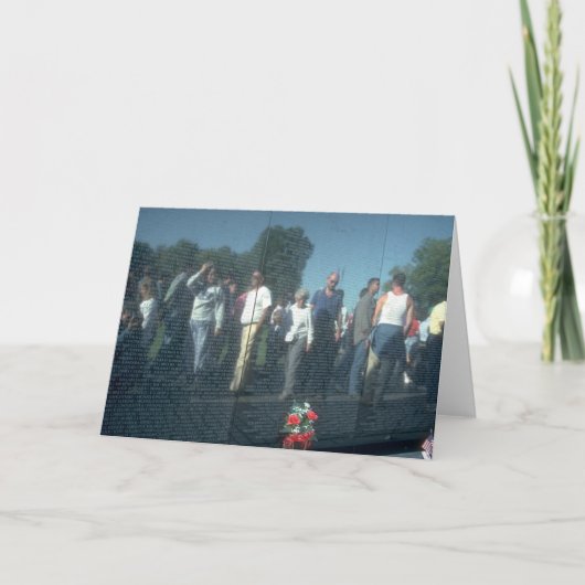 De Muur Washington gelijkstroom van de Veteranen Kaart (Voorkant)