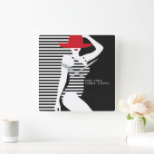 De muurklok van de Vrouw van de zomer Vierkante Klok (Huis)