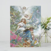 De muze van Poesie (door Konstantin Makovsky) Kaart (Staand voorkant)