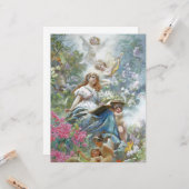 De muze van Poesie (door Konstantin Makovsky) Kaart (Voorkant / Achterkant in situ)