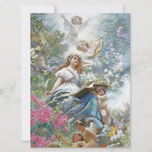 De muze van Poesie (door Konstantin Makovsky) Kaart (Voorkant)