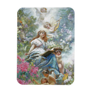 De muze van Poesie (door Konstantin Makovsky) Magneet