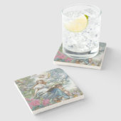 De muze van Poesie (door Konstantin Makovsky) Stenen Onderzetter (Zijkant)