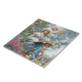 De muze van Poesie (door Konstantin Makovsky) Tegeltje (Zijkant)