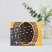 De muziek denkt met correcte Gitaar Briefkaart (Staand voorkant)