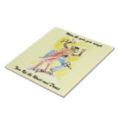 De muziek en dans omhoog, de tegel tegeltje (Zijkant)