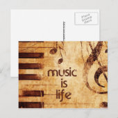 De muziek is het Leven Briefkaart (Voorkant / Achterkant)