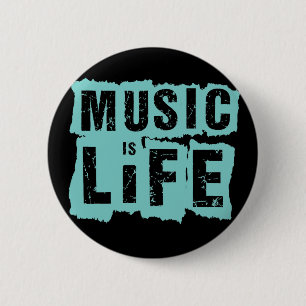 De muziek is het Leven! Ronde Button 5,7 Cm