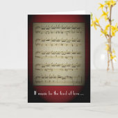 De muziek is het Voedsel van het Wenskaart van de Kaart (Gele Bloem)