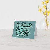 De muziek is Mijn Muzikaal Citaat van het Leven Kaart (Gele Bloem)