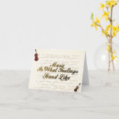 De muziek is wat het gevoel als klinkt kaart (Gele Bloem)