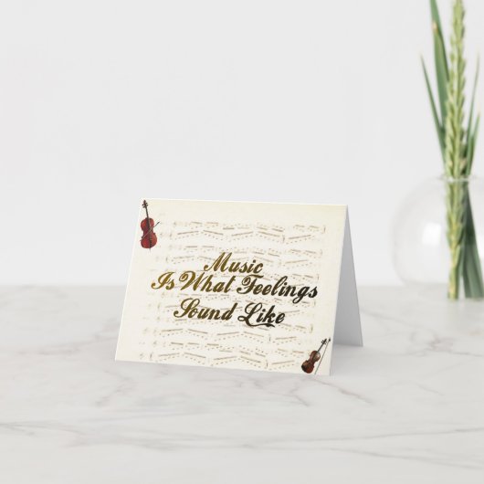 De muziek is wat het gevoel als klinkt kaart (Voorkant)