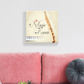 De muziek kamer fluit canvas afdruk (Insitu (Woonkamer))