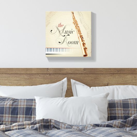 De muziek kamer fluit canvas afdruk (Insitu (Slaapkamer))