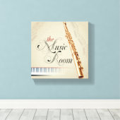 De muziek kamer fluit canvas afdruk (Insitu (Houten vloer))