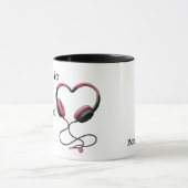 De muziek klinkt beter met jou schattig liefdespaa mok (Midden)