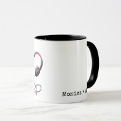 De muziek klinkt beter met jou schattig liefdespaa mok (Voorkant rechts)