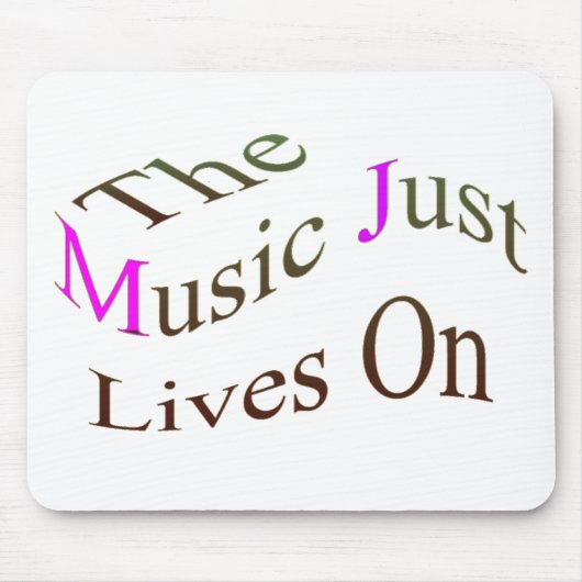 De muziek leeft gewoon aan muismat (Voorkant)