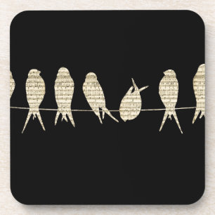 De muziek neemt nota Lot van de Vogel van het Kant Onderzetter