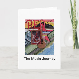 De muziek reis Wenskaarten Kaart