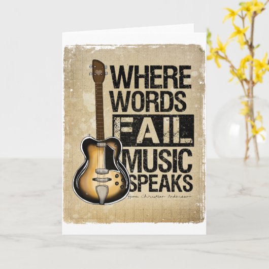 de muziek spreekt kaart (Gele Bloem)