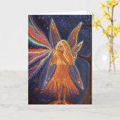 De muziek van de Faeries - Wenskaart Kaart (Gele Bloem)