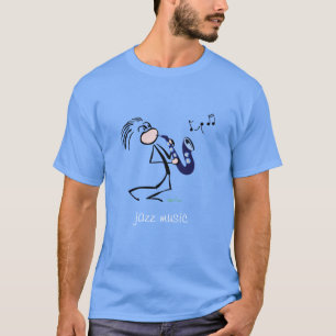De Muziek van de Jazz van de saxofoon T-shirt