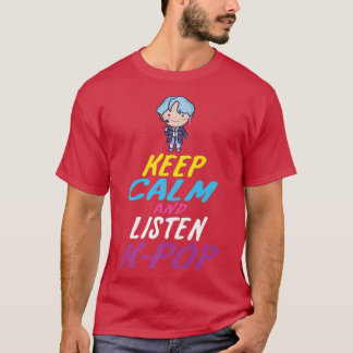 De Muziek van de Koreaanse Pop - houd Kalm en luis T-shirt