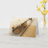 De Muziek van de viool en van het Blad Kaart (Gele Bloem)