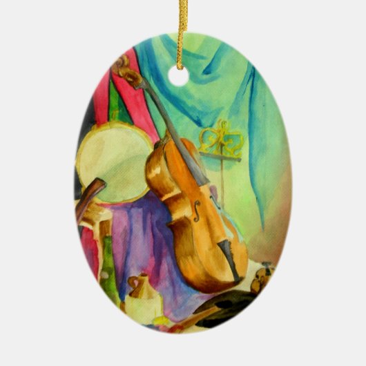 De Muziek van de waterverf Keramisch Ornament (Voorkant)