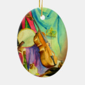 De Muziek van de waterverf Keramisch Ornament (Achterkant)
