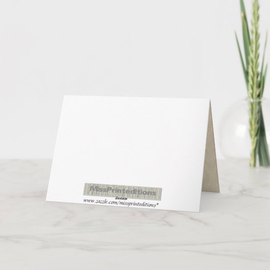 De Muziek van het huwelijk dankt u met Witte en Bedankkaart (Achterkant)