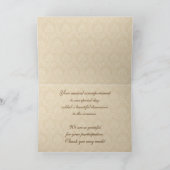 De Muziek van het huwelijk dankt u met Witte en Bedankkaart (Binnen)