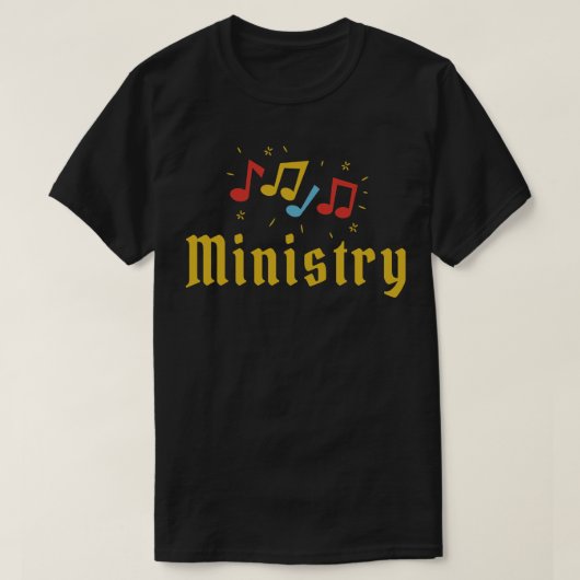 De muziek van het ministerie is het leven t-shirt (Design voorkant)
