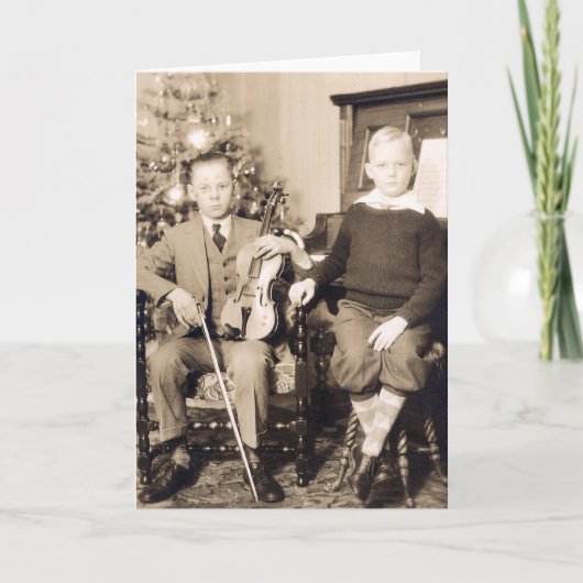 De Muziek van Kerstmis Feestdagen Kaart (Voorkant)