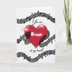 De muziek van My Heart Valentijnsdag Kaart