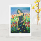 De muziek van Spring Kaart (Gele Bloem)