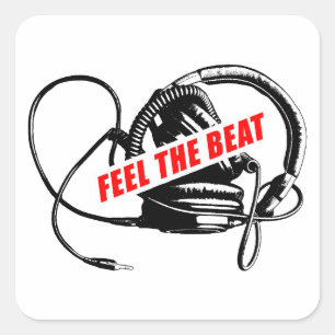 De muziek weergeven: Afdrukken in grafische vorm a Vierkante Sticker