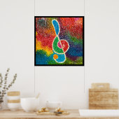 de muziekkleur poster (Keuken)