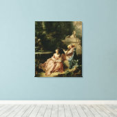 De muziekles, 1749 canvas afdruk (Insitu (Houten vloer))