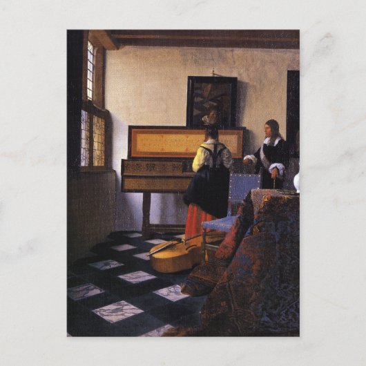 De muziekles briefkaart (Voorkant)