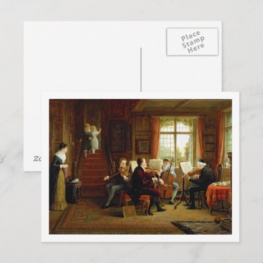 De muziekles briefkaart (Voorkant / Achterkant)